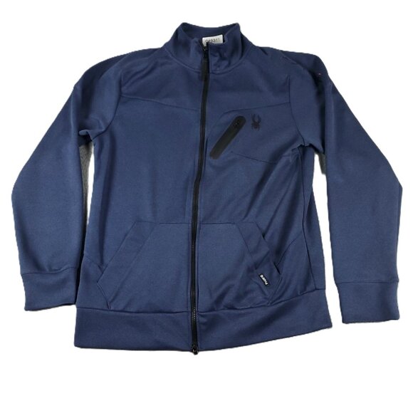 SPYDER Active Full Zip Jacket Blue Mens Large NEW - Picture 10 of 16